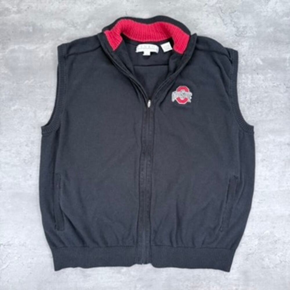 Vintage Ohio State Buckeyes Enro Zip Up Sweater Vest